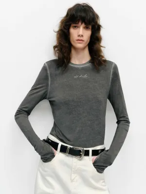 Dyed Wash Fitted T-shirt