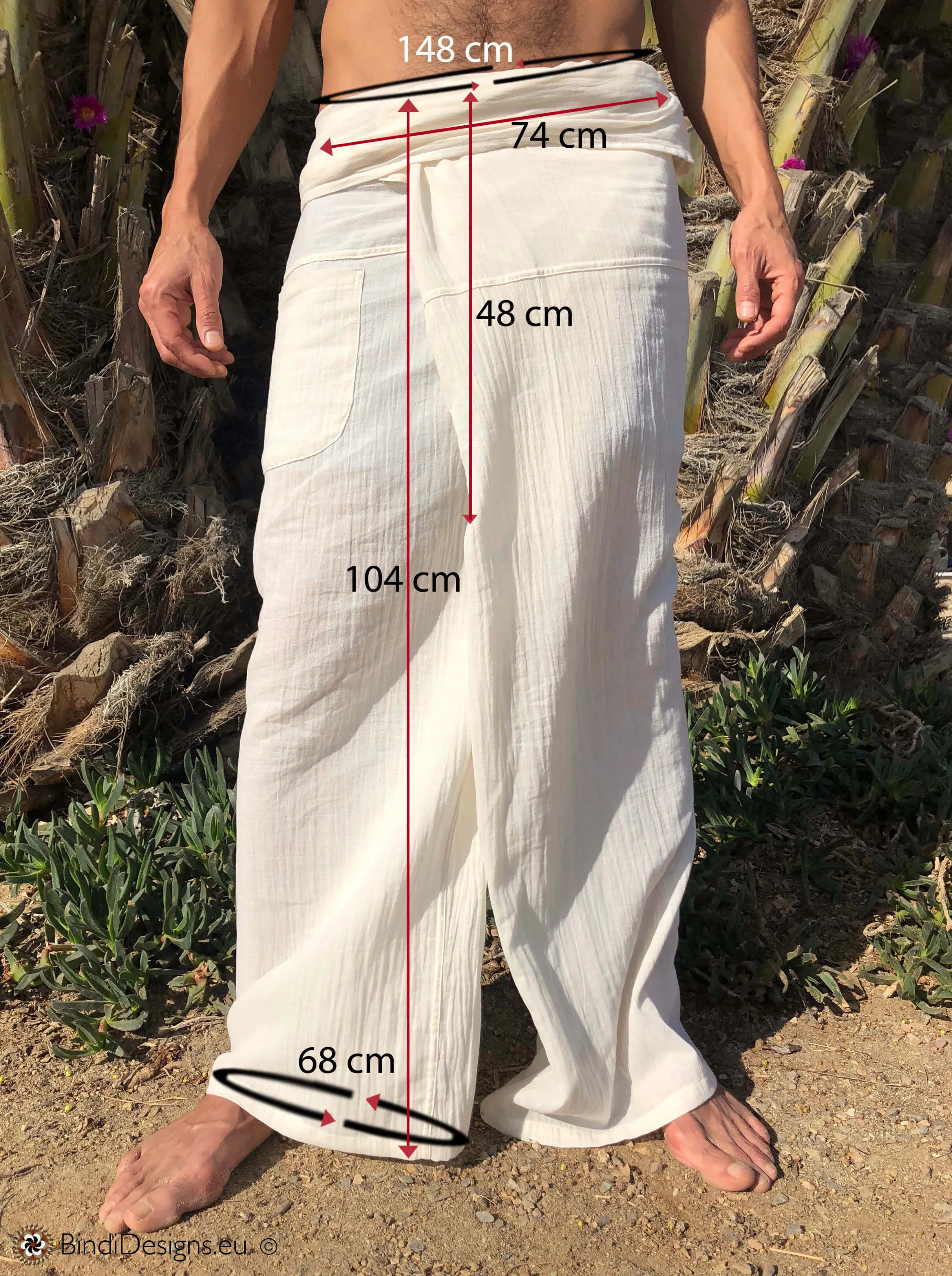 Extra Light Natural Cotton Thai Fisherman Pants