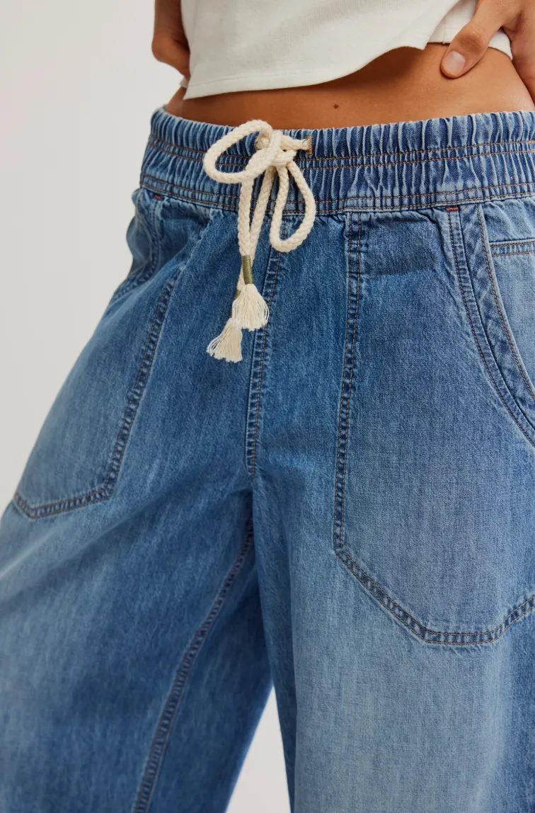 Free People Easy Peasy Pull on Denim