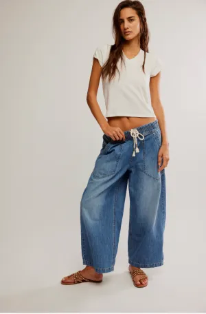 Free People Easy Peasy Pull on Denim
