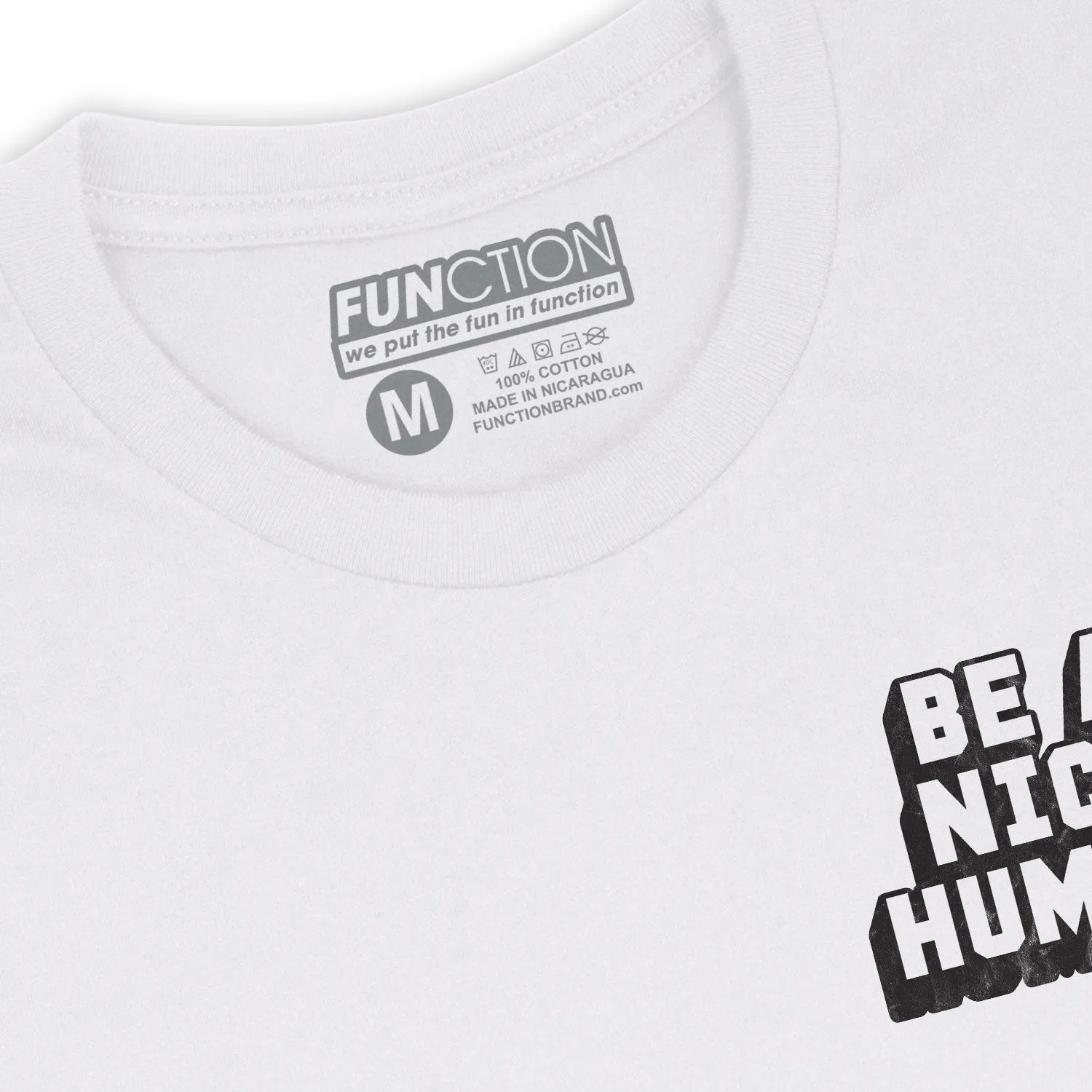Function - Be A Nice Human Fashion Womens  T-Shirt