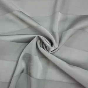 Guss Grey Striped Cotton Viscose Blend