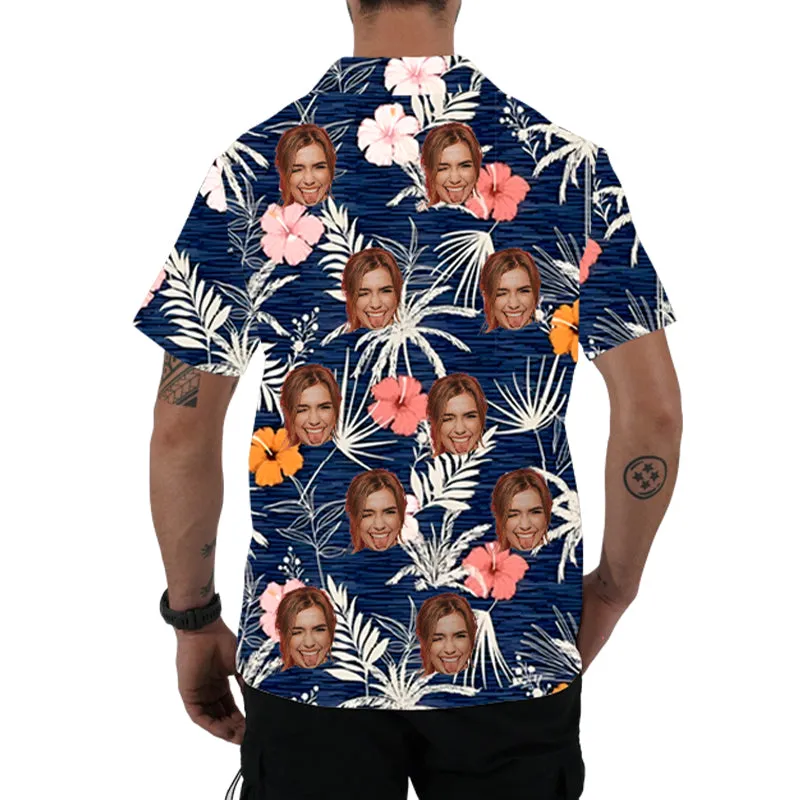 Hawaiian Floral Graphic Shirt for Men - Casual, Breathable, and Stretchy Button-Up for Outdoor Comfort