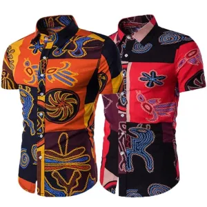 Hawaiian Tropical  Floral Dress Shirt