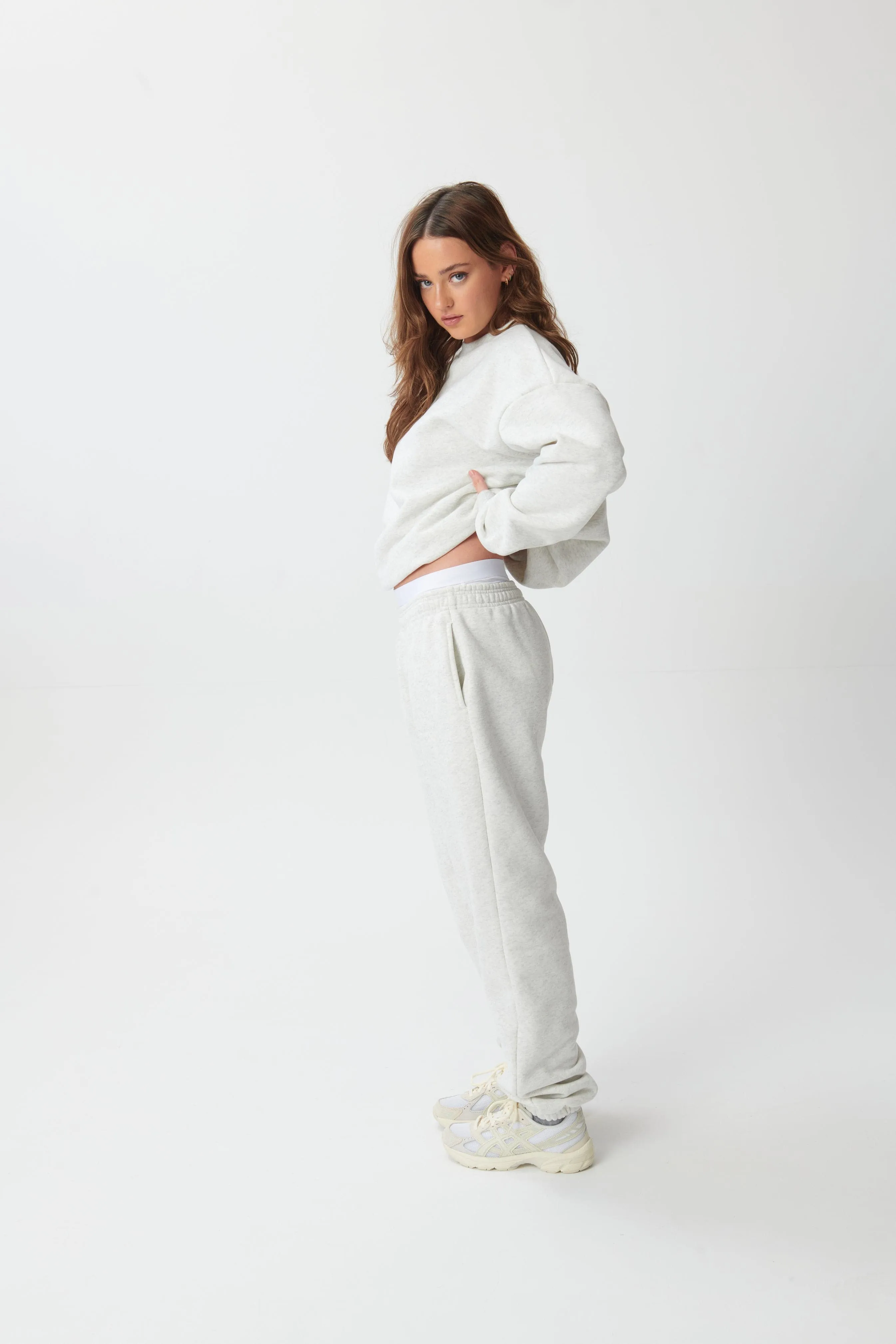 Hygge Cosy Sweatspants - Light Grey Marl