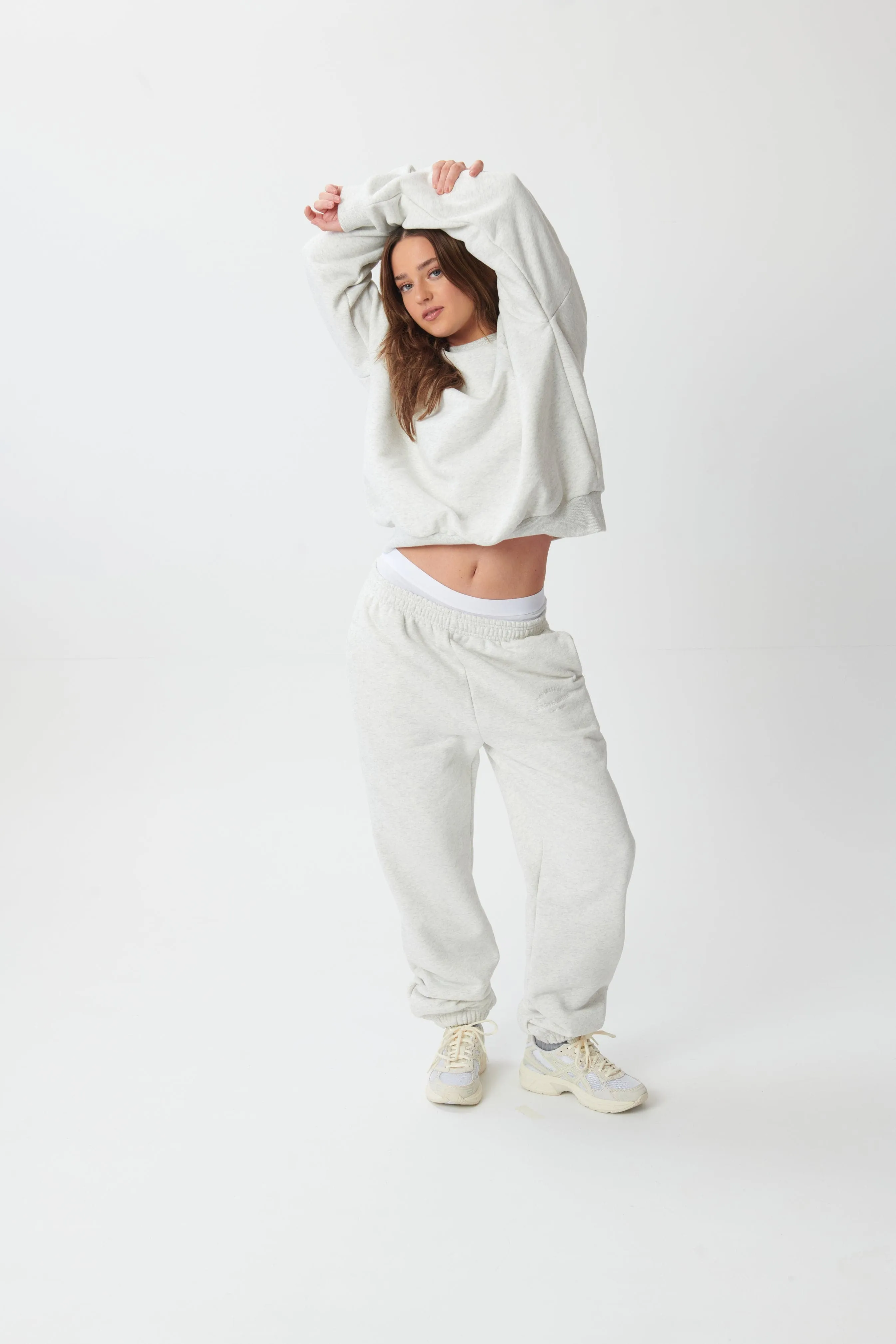 Hygge Cosy Sweatspants - Light Grey Marl