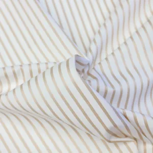 John Beige Striped Cotton SHOWROOM SAMPLE 34CM X 60CM