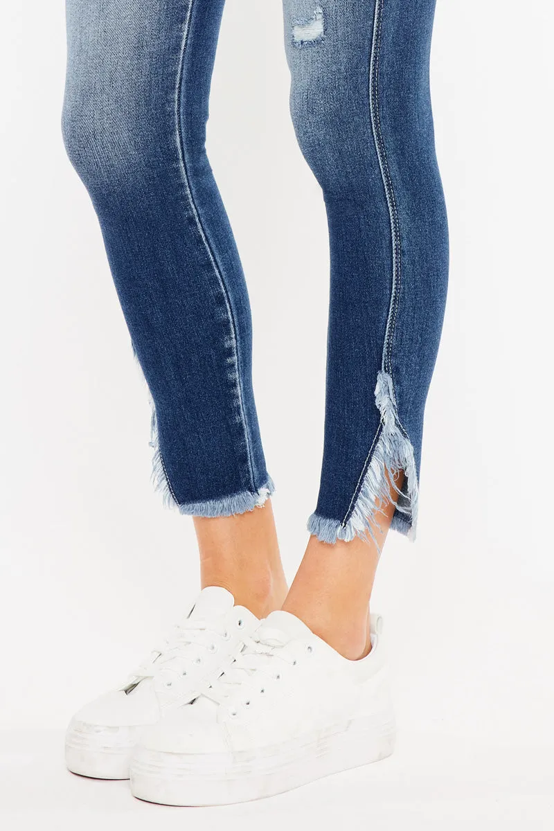 Kancan - GENEVA HIGH RISE ANKLE SKINNY JEANS - KC9167QM-NV