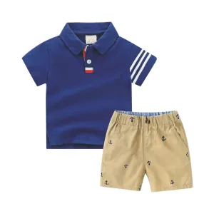 Korean Kids Poloshirt Boys Short Sleeve with Shorts