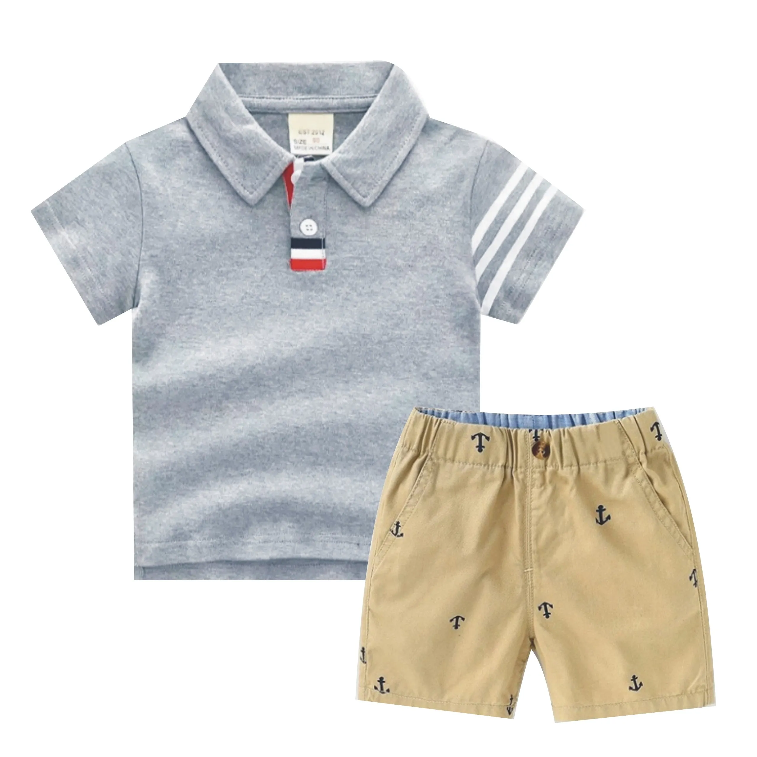 Korean Kids Poloshirt Boys Short Sleeve with Shorts