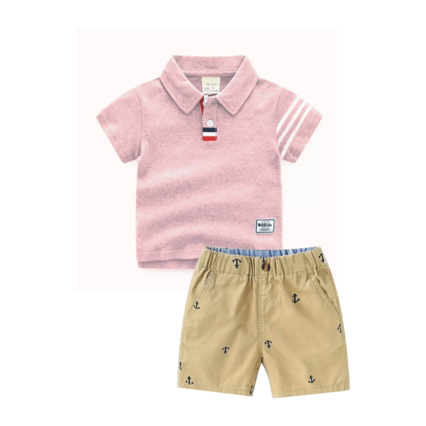 Korean Kids Poloshirt Boys Short Sleeve with Shorts