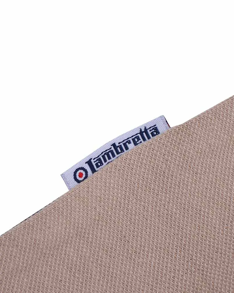 Lambretta Black/Nomad Vintage Panel Polo Shirts