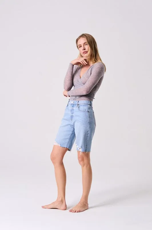 Laney Bermuda Short in Light Wash