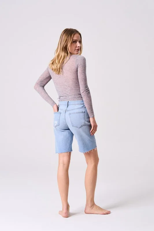 Laney Bermuda Short in Light Wash