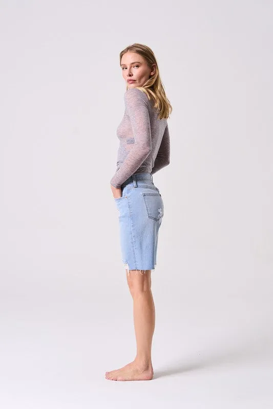 Laney Bermuda Short in Light Wash