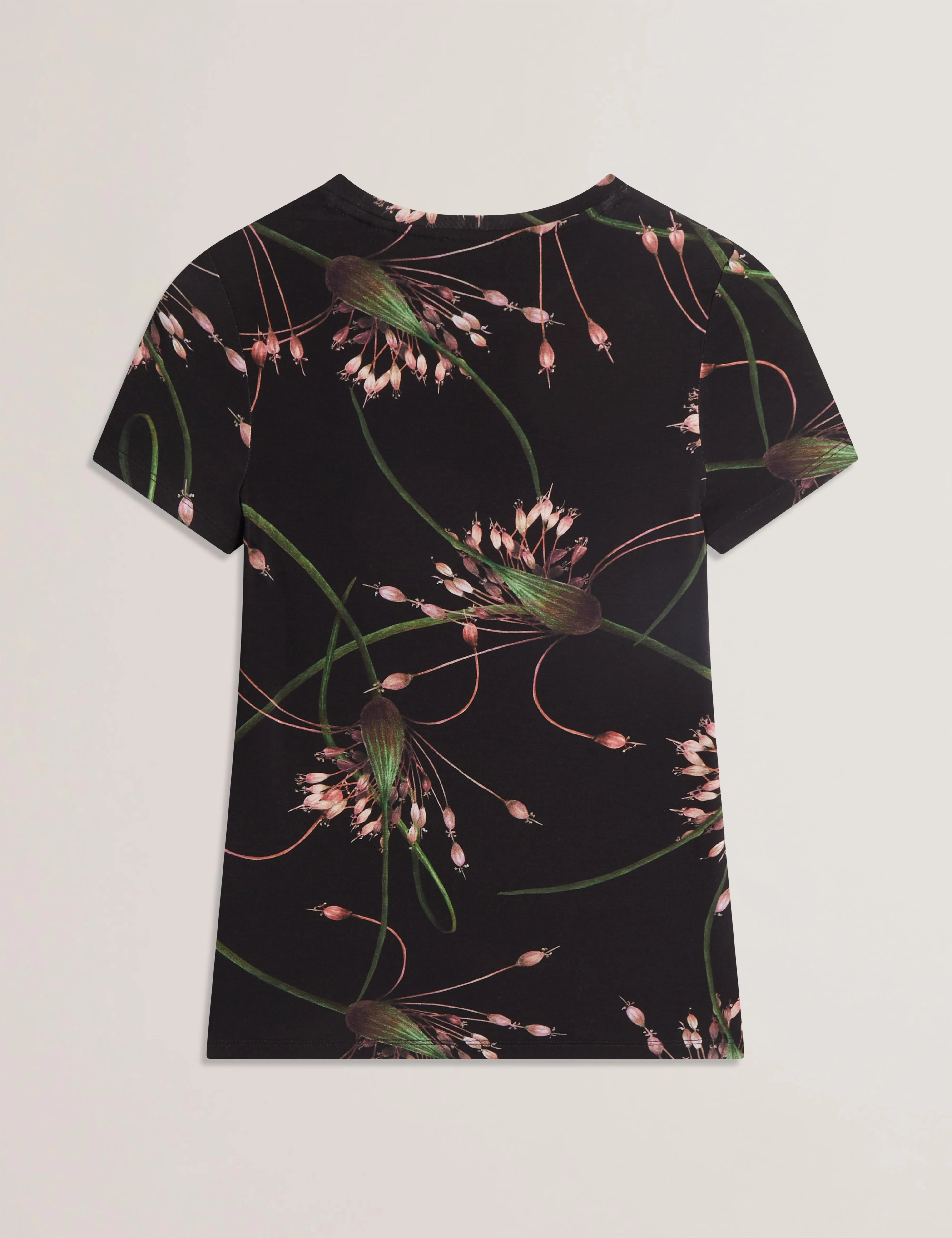 Lexiii Printed Fitted Tee Black