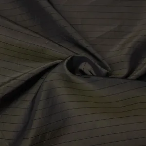 Lia Khaki Green Striped Silk