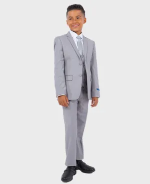 Light Grey Boys Slim Fit Suit