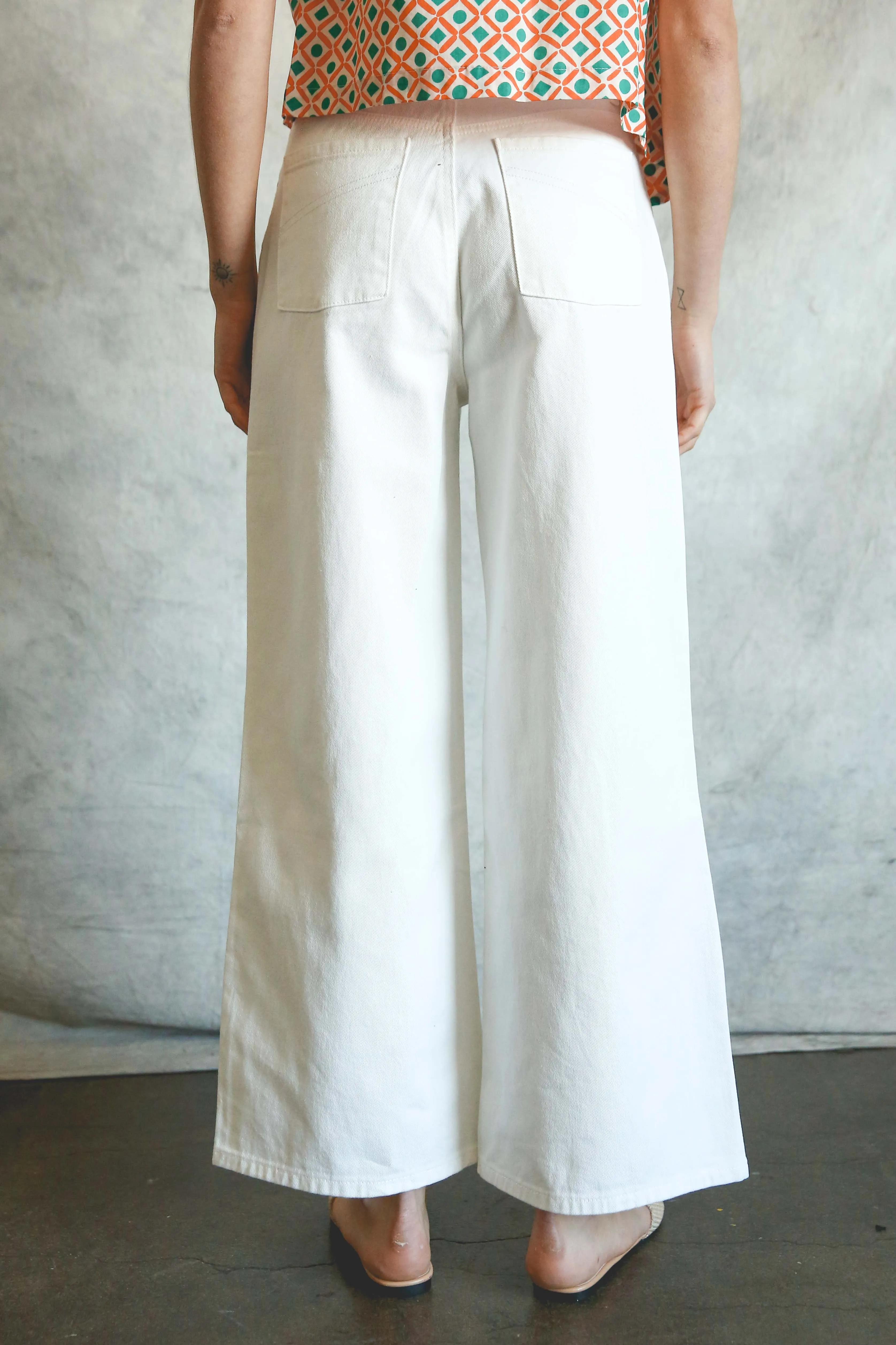 Light Washed Denim Wide Bottoms