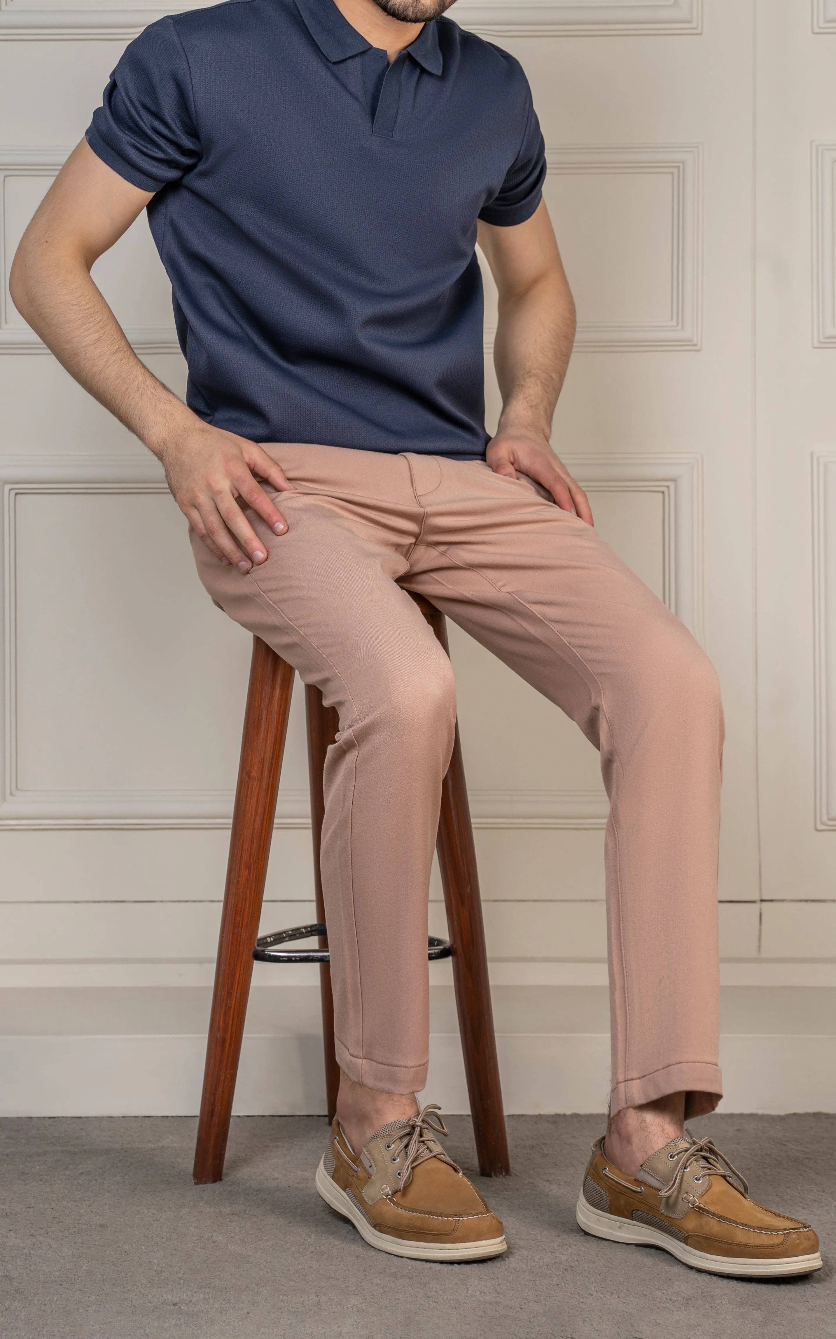 LOOSE FIT PLAIN PANT LIGHT PEACH