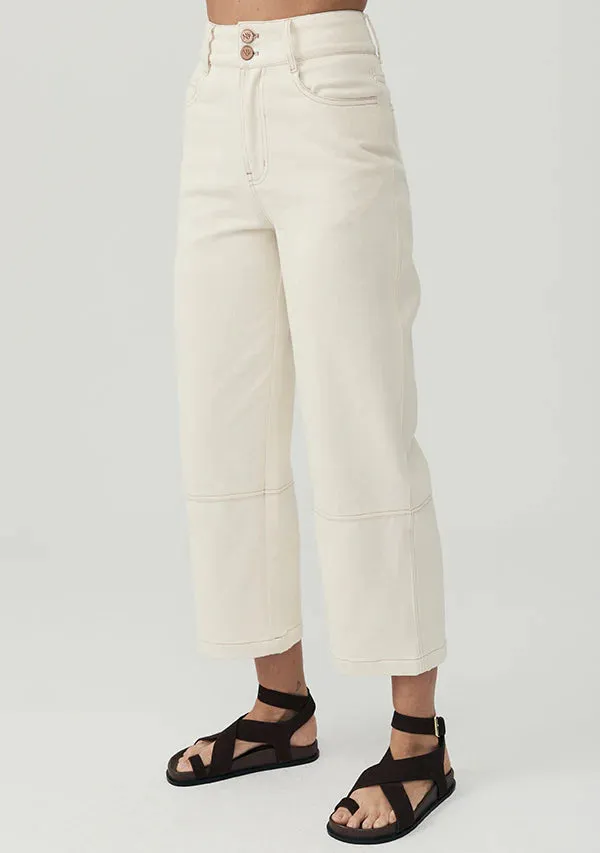 Lucia Denim Pants - Ivory