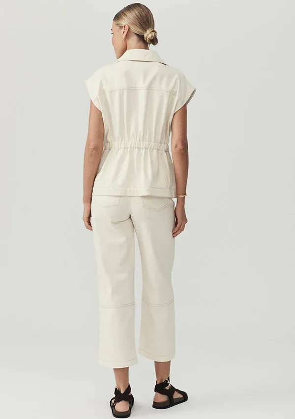 Lucia Denim Pants - Ivory