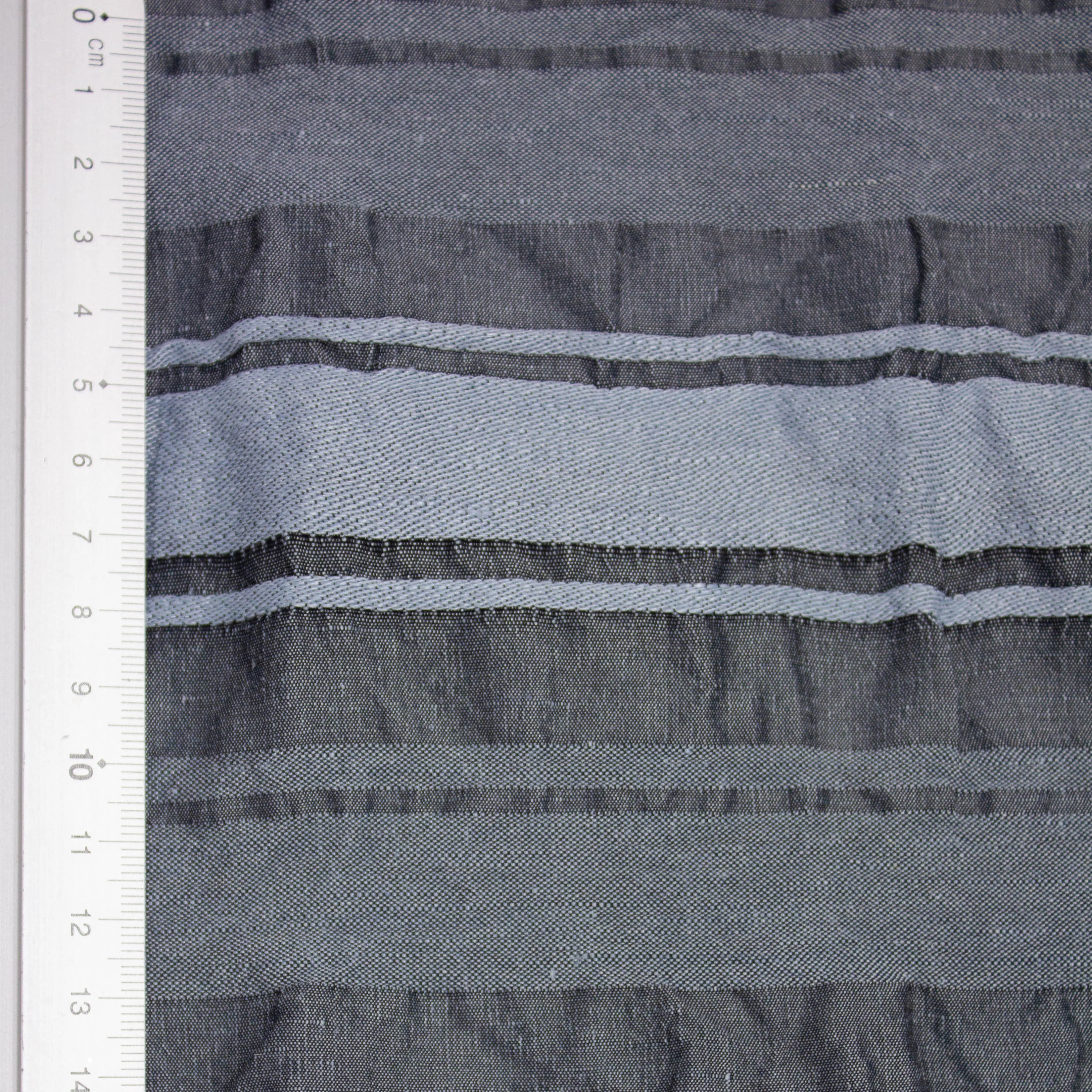 Luude Light Blue & Grey Striped PolyCotton
