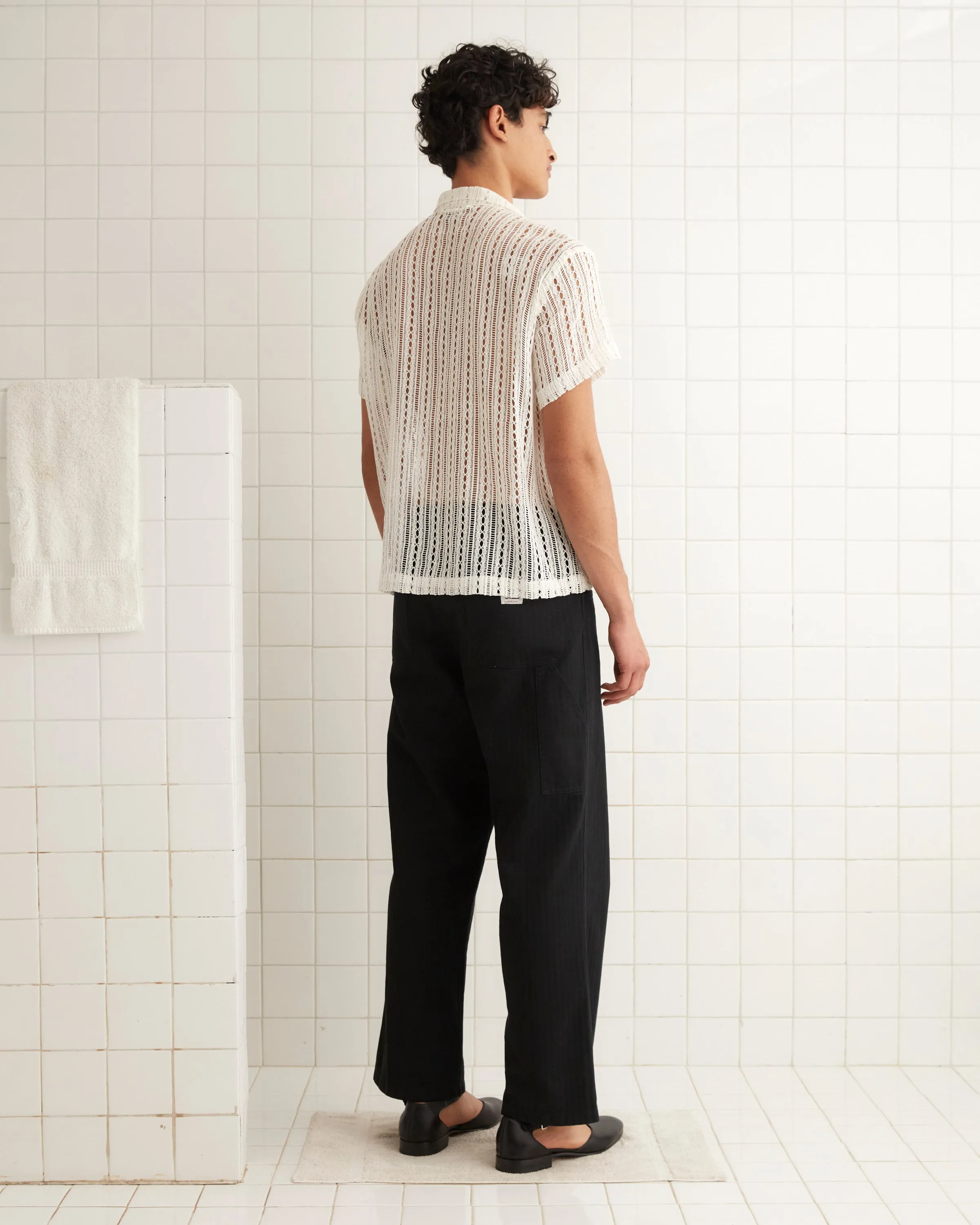 Meandering Lace Short Sleeve Shirt