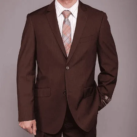 Men Light Brown Wedding Suit - Brown Groom Suit