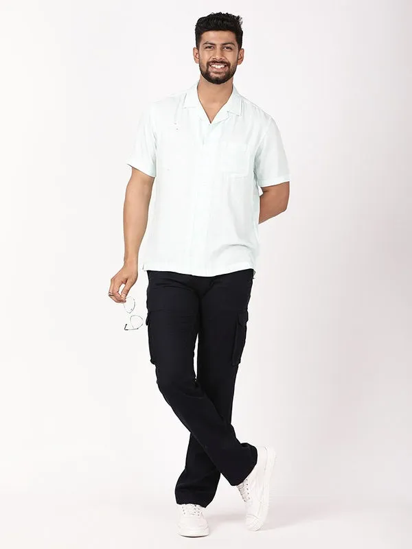 Men Printed Half Sleeve Rayon Blend Shirt
