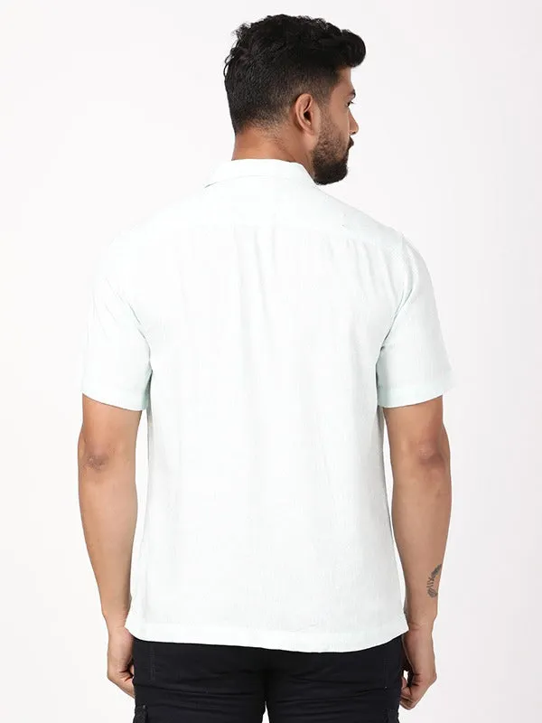 Men Printed Half Sleeve Rayon Blend Shirt
