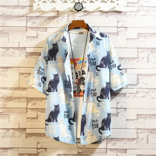 Men's Beach Fashion Short Sleeve Floral Casual Shirt