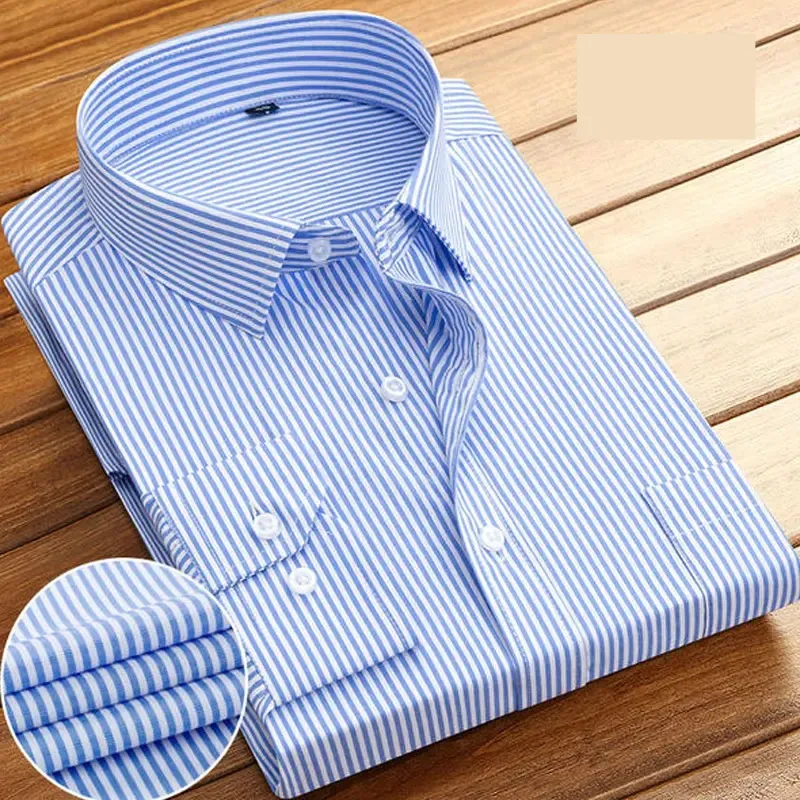 Men's Classic Striped Long Sleeve Shirt with Buttons | Ideal for All Seasons