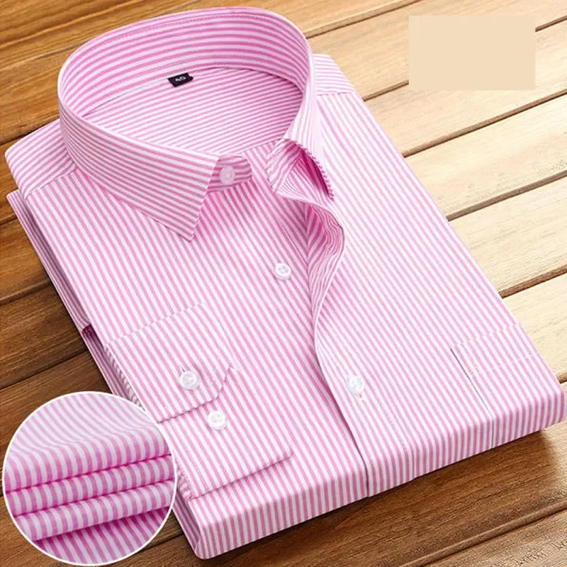 Men's Classic Striped Long Sleeve Shirt with Buttons | Ideal for All Seasons