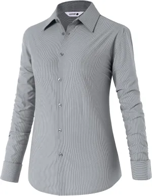 Mens Dress Shirts Long Sleeve Non Iron Breathable Wrinkle Free Stretch Regular Fit Men's Fitted Formal Shirts