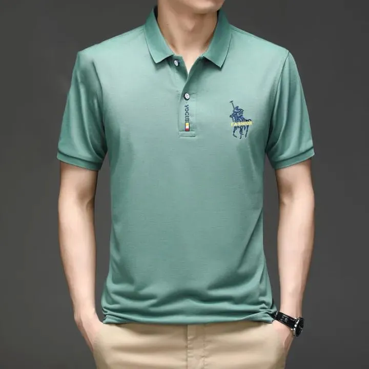Men's Golf T-Shirts Short Sleeve Polo with Embroidered Logo TS35