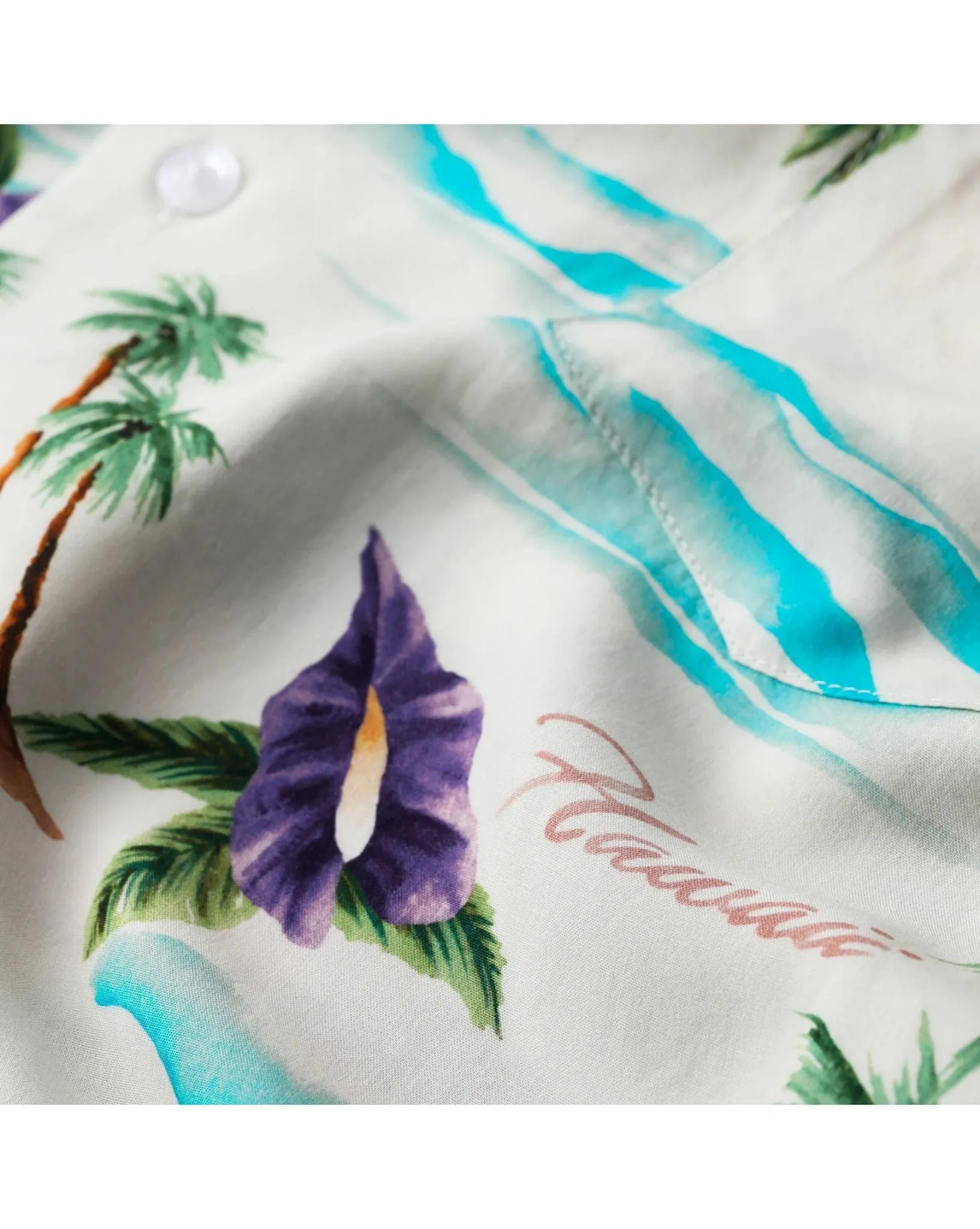 Mens On Vacation S/S Shirt - Bone