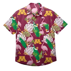 Minnesota Golden Gophers NCAA Mens Floral Button Up Shirt
