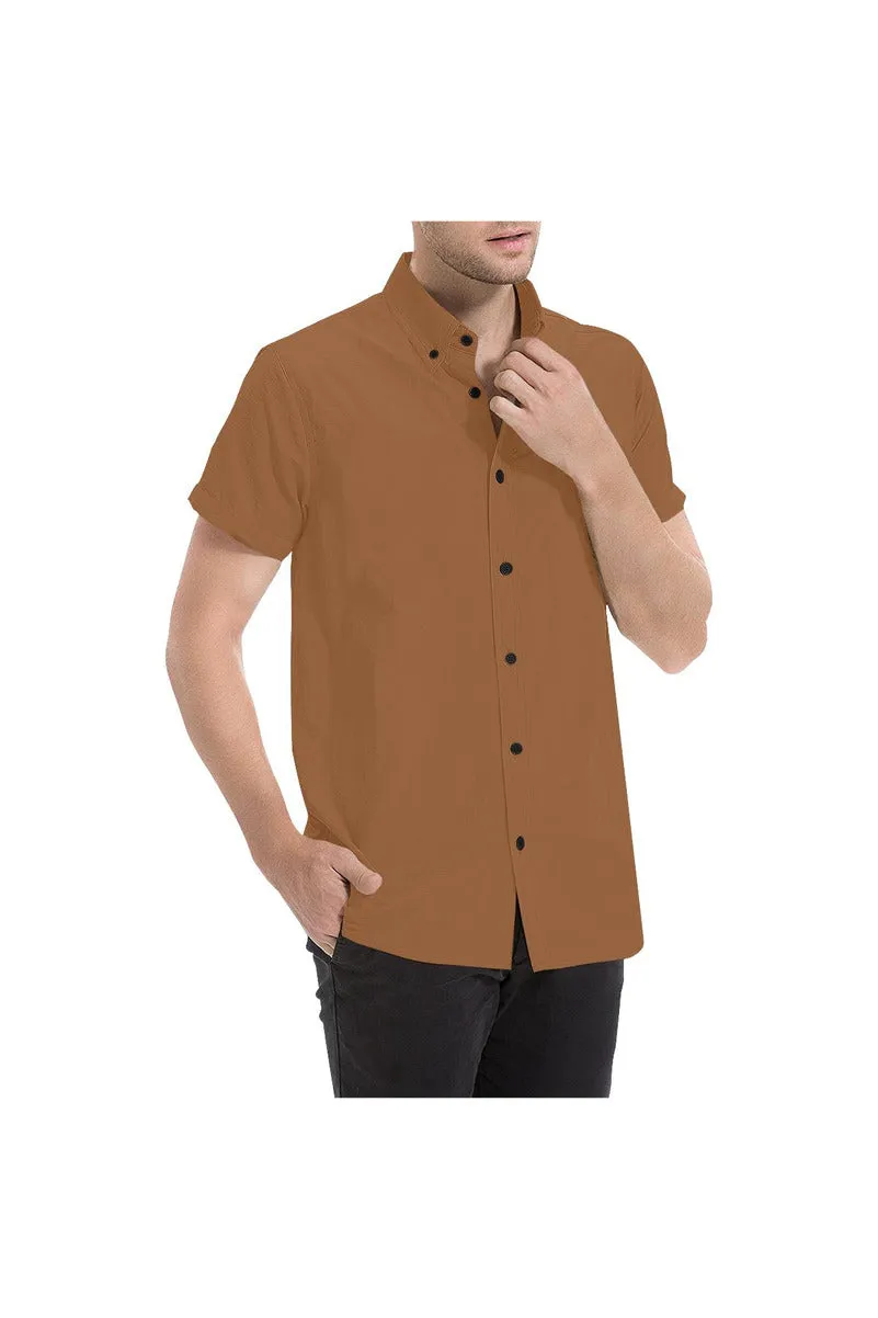 Orange Tiger Men's All Over Print Short Sleeve Shirt/Large Size (Model T53)
