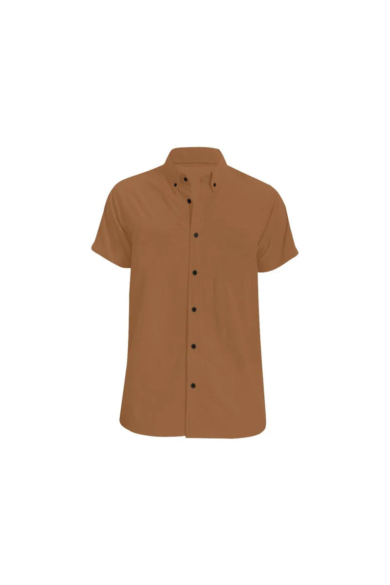 Orange Tiger Men's All Over Print Short Sleeve Shirt/Large Size (Model T53)