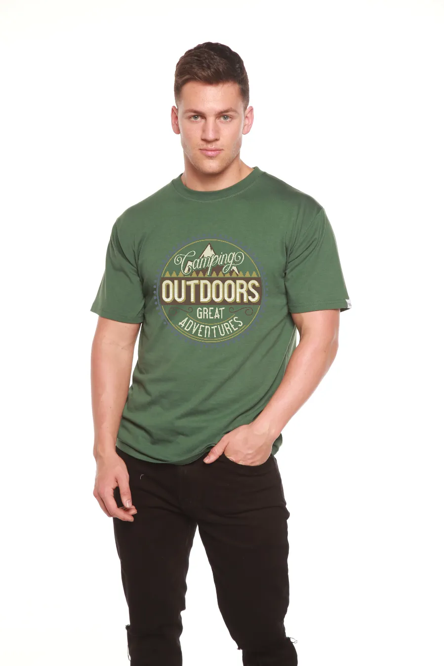 Outdoors Men's Bamboo Viscose/Organic Cotton Short Sleeve Graphic T-Shirt