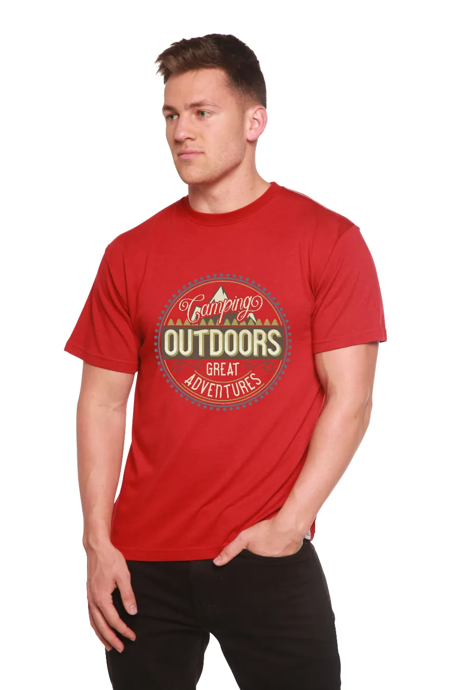 Outdoors Men's Bamboo Viscose/Organic Cotton Short Sleeve Graphic T-Shirt