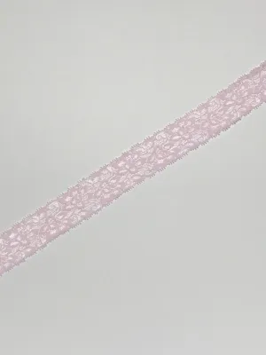 Pink 1.75" Wide Stretch Lace