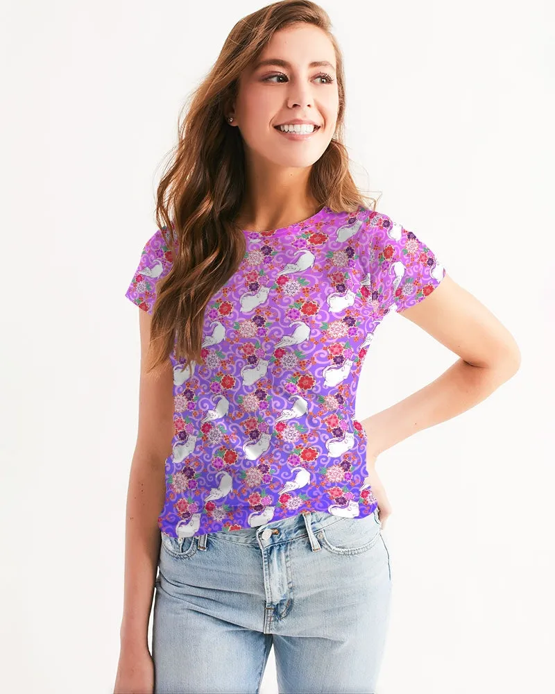 Purple Kimono Cat Women's Tee