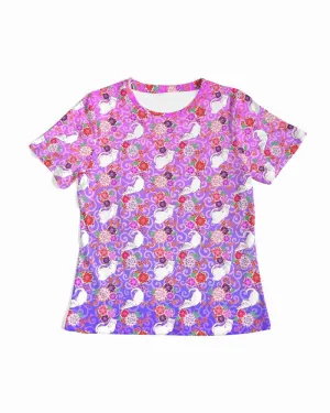 Purple Kimono Cat Women's Tee