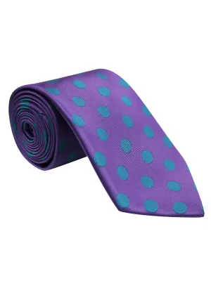 Purple Polka Tie and Hanky Set | HD Collection