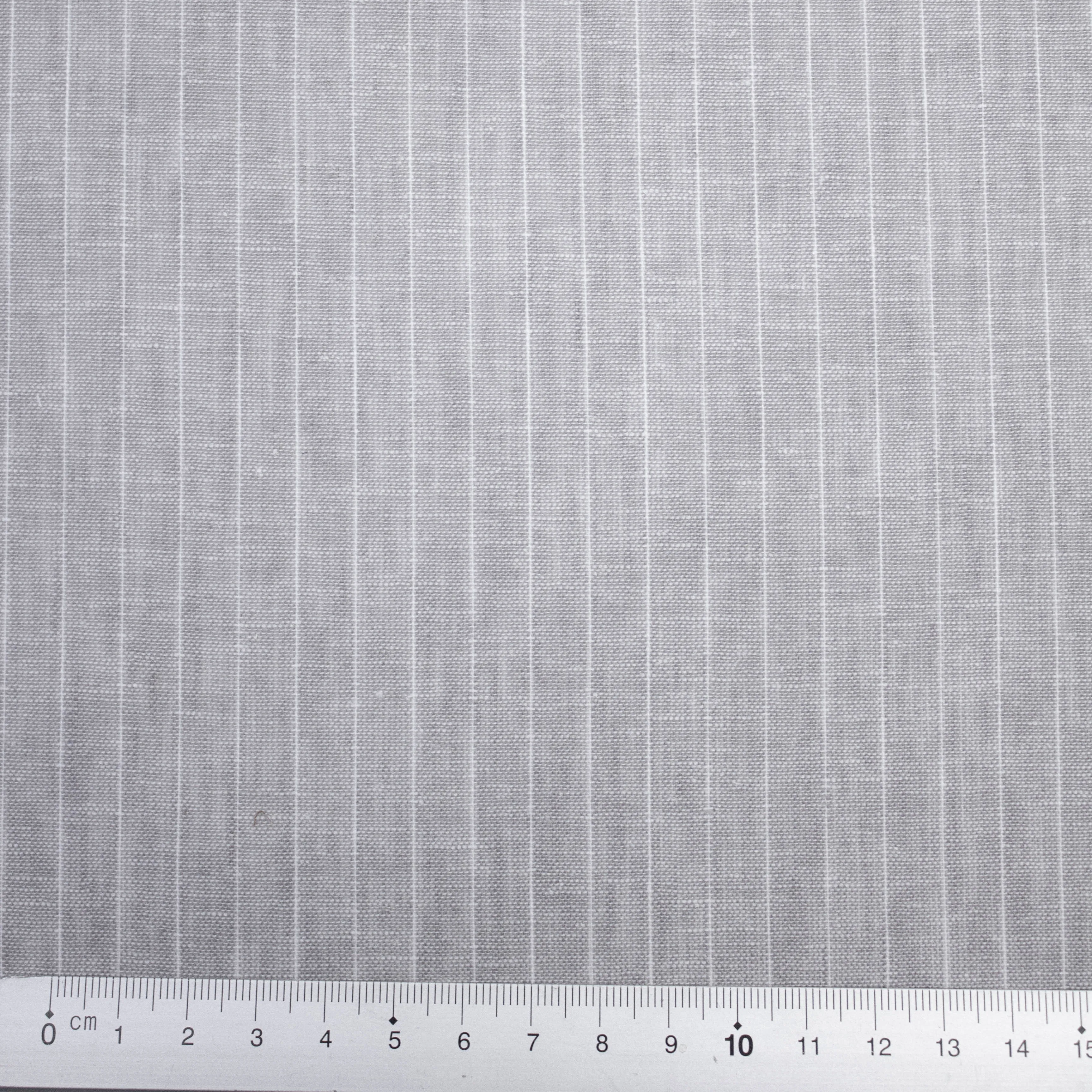 Ralph Grey Striped Linen SHOWROOM SAMPLE 34CM X 60CM