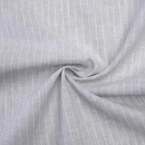 Ralph Grey Striped Linen SHOWROOM SAMPLE 34CM X 60CM