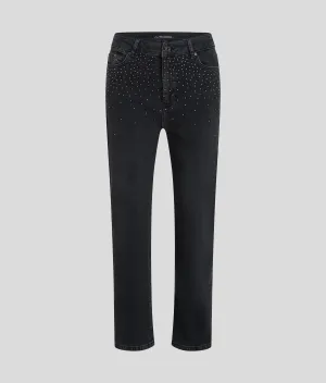RHINESTONE DENIM PANTS
