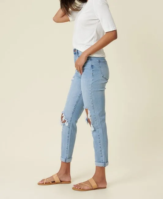 Ripped Distressed Mom Jeans